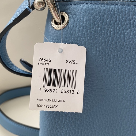 COACH Blue Leather Bag with Silver Details - Picture 4 of 11